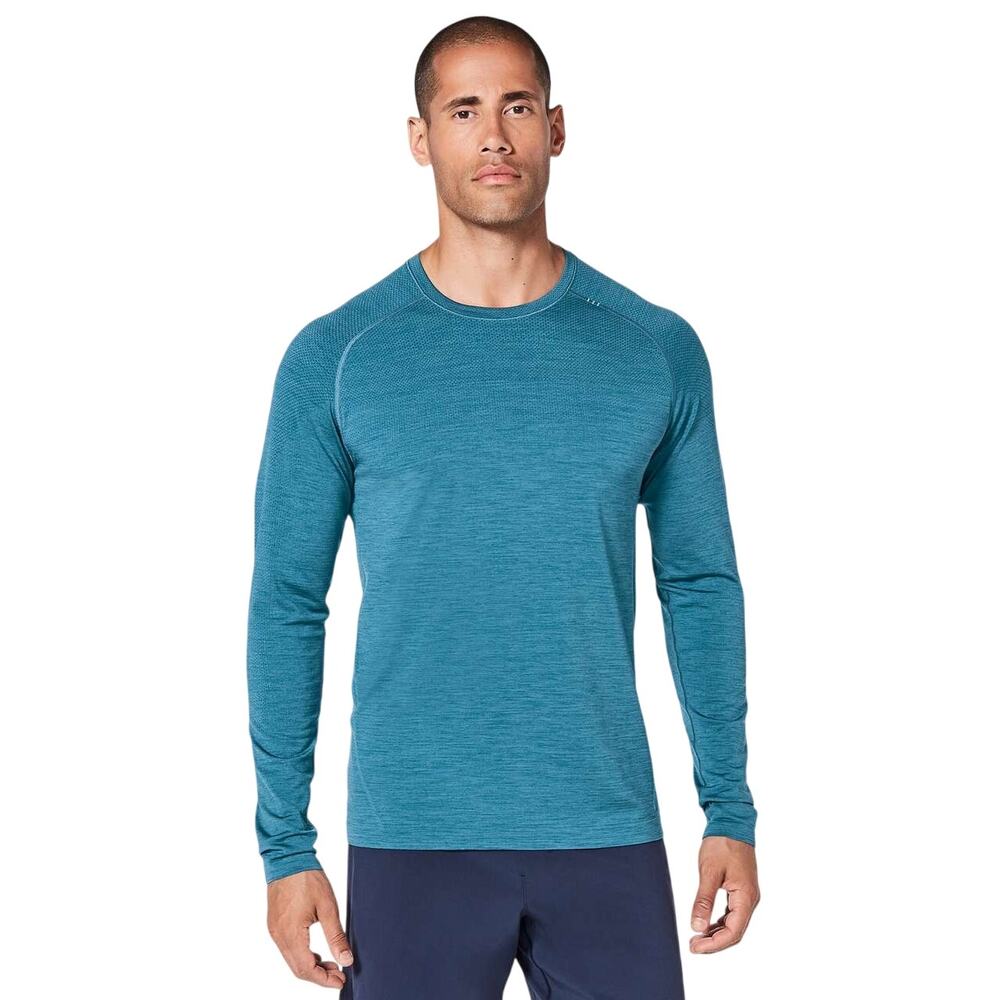 Lululemon Metal Vent Tech Long Sleeve Poseidon / Hawk Blue Mens XL